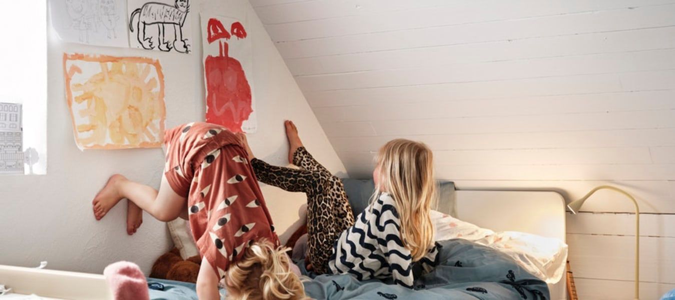 Kids playing indoors.