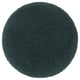 Round teal almtjarn bath mat, soft polyester, non-slip base.