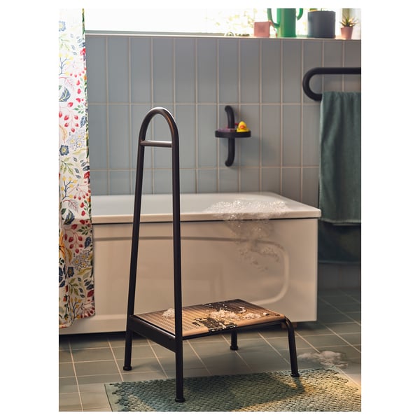 BÄSINGEN Shower shelf, anthracite, 16x29 cm