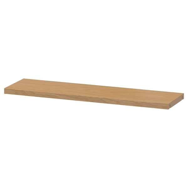 BESTÅ wood adjustable shelf, light brown, rectangular, simple design.