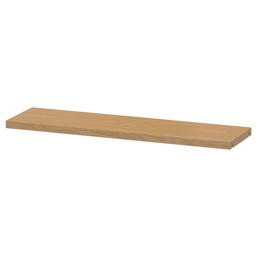 BESTÅ wood adjustable shelf, light brown, rectangular, simple design.