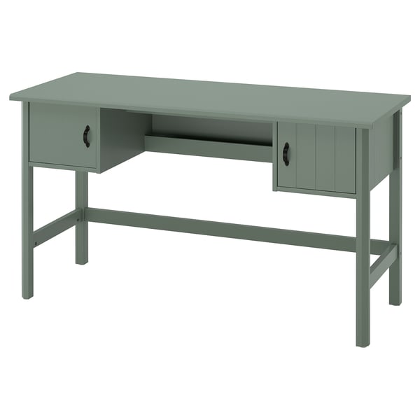 BRYTNING Desk, green, 135x53x75 cm