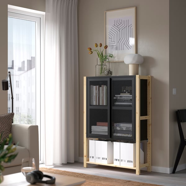 IVAR shelf in modern living room.