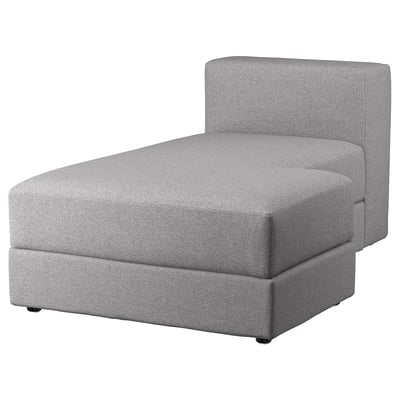 JÄTTEBO sectional sofa in grey with storage.