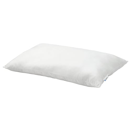 LAPPTÅTEL white pillow, soft microfiber, recycled polyester filling, rectangular.