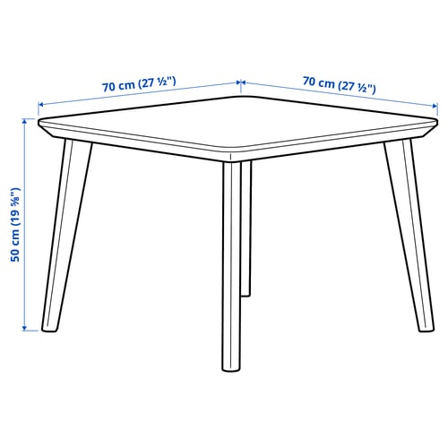 Illustration with measurements for the product: LISABO.