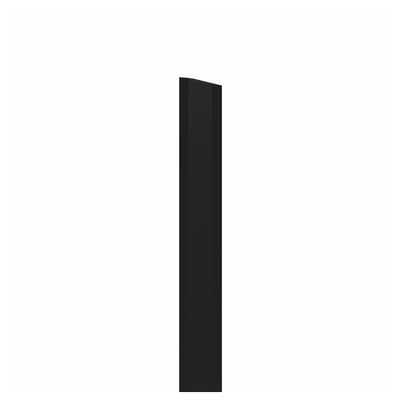 Black kitchen cabinet trim.