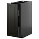 Modern black METOD kitchen cabinet with sleek pull-out drawer.