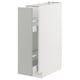 A sleek white METOD cabinet with light grey finish, featuring modern design and clean lines. It has a pull-out mechanism.