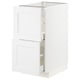 White METOD kitchen cabinet with drawers, sleek design.