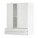 White METOD kitchen unit, modern design with smooth drawers and adjustable shelf.