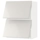 White modern wall cabinet, high gloss, sleek rectangular design, with two shelves inside.