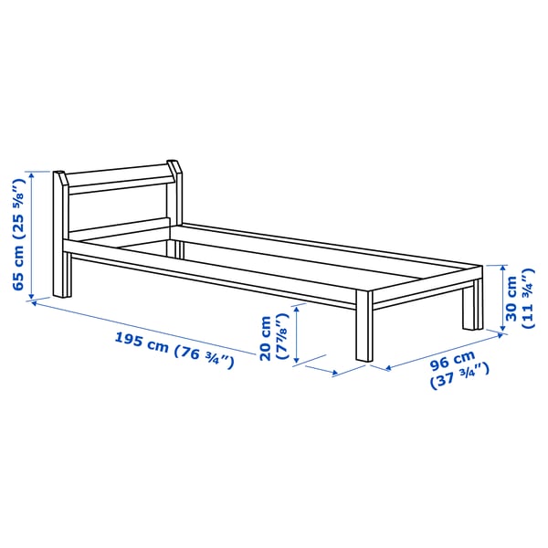 Illustration with measurements for the product: NEIDEN.