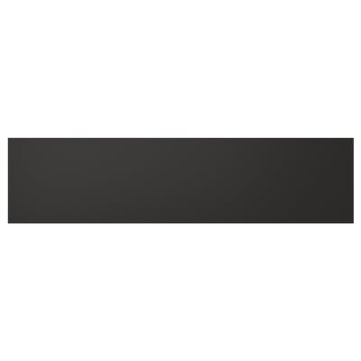 Black rectangular NICKEBO panel, modern, made from recycled wood and plastic, foil finish.