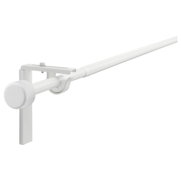 Racka curtain rod set with extendable rod, 4 brackets, 2 finials.