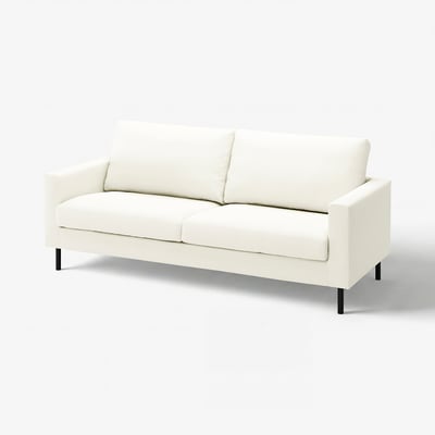 SALTSJÖBADEN white sofa, modern design, clean lines, upholstered in cotton.