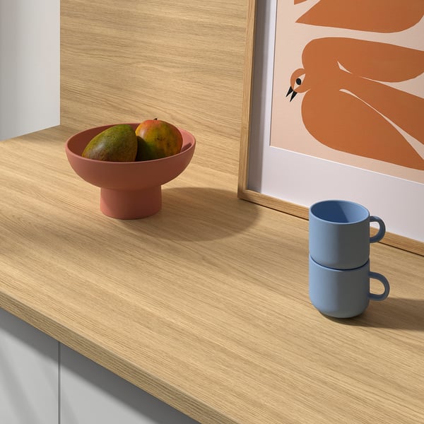 SIBBARP Custom made wall panel, light oak effect/laminate, 1 m²x1.3 cm