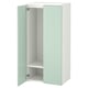 SMÅSTAD kids wardrobe: light green, square, soft-close doors.