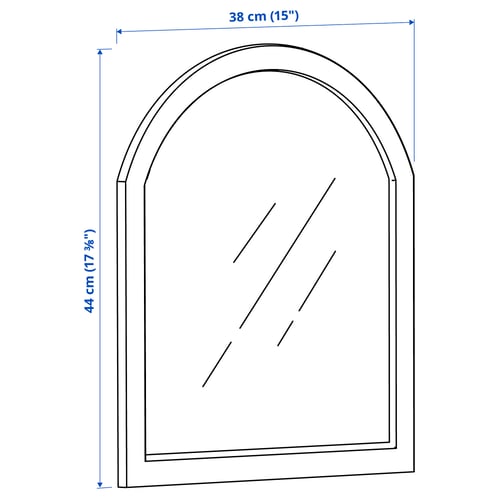 Illustration with measurements for the product: SMYGA.