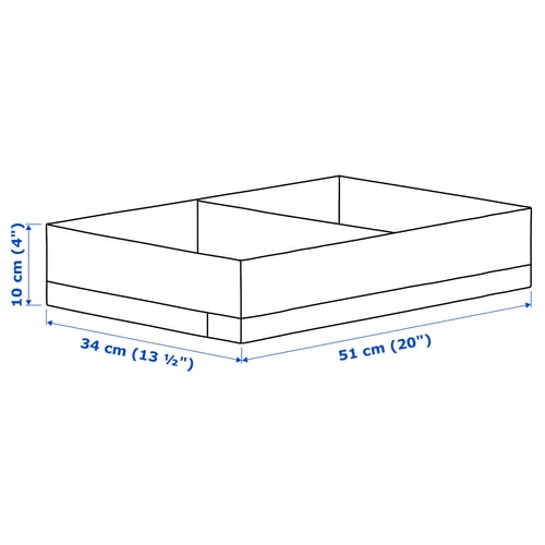 Illustration with measurements for the product: STUK.