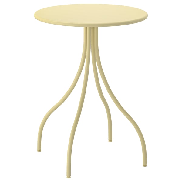 TÅNEBRO Side table, in/outdoor/pale yellow, 46 cm