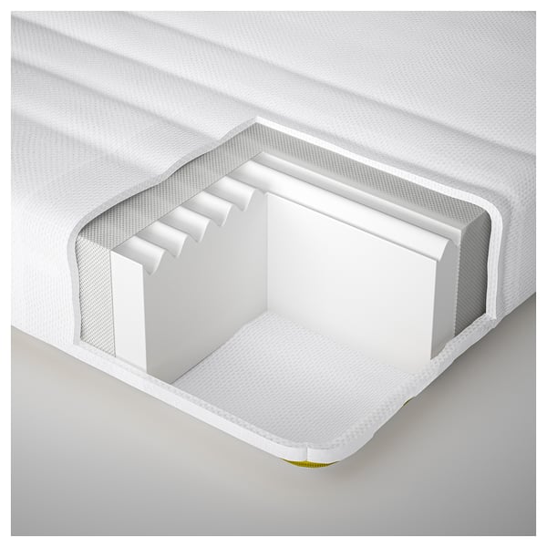 UNDERLIG Foam mattress for junior bed, white, 70x160 cm