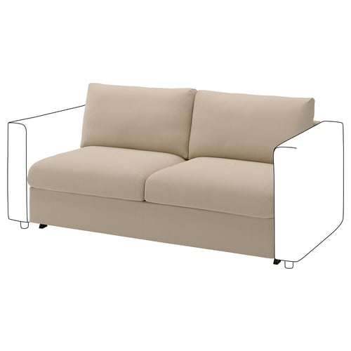 VIMLE 2-seat sofa-bed section, Kelinge beige