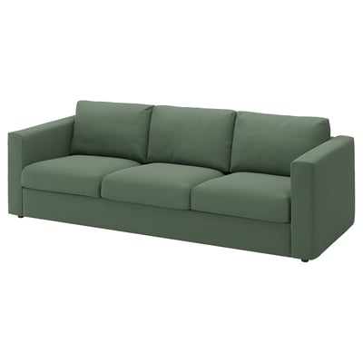 VIMLE 3-seat sofa, Knäbäck grey-green