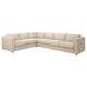 VIMLE sectional sofa, beige, modern design, 3-seater l-shape, with comfortable cushions.