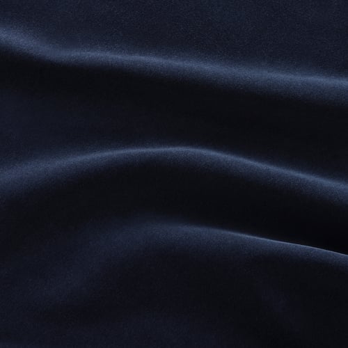 Dark blue fabric close-up, smooth texture, high quality material.