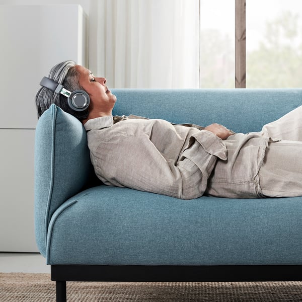 ÄPPLARYD ספה תלת-מושבית, Gunnared כחול בהיר