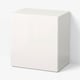 BESTÅ יחידת מדפים עם דלת, לבן/Selsviken מבריק/לבן, ‎60x42x64 ס"מ‏