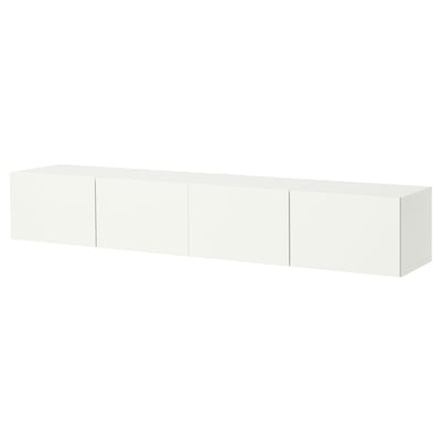 BESTÅ מעמד לטלוויזיה עם דלתות, לבן/Förvaltare לבן, ‎240x42x38 ס"מ‏
