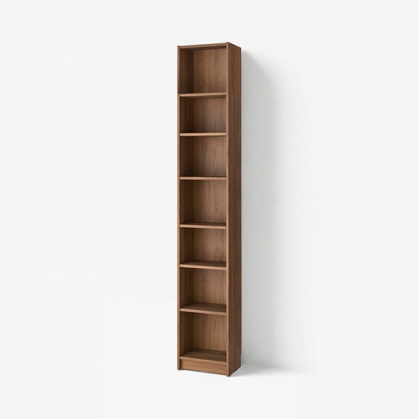 BILLY ארון ספרים עם יחידת הגבהה, חום גוון אגוז, 40x28x237 ס"מ