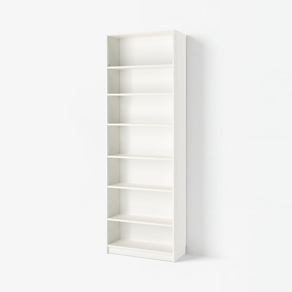 BILLY ארון ספרים עם יחידת הגבהה, לבן, 80x28x237 ס"מ