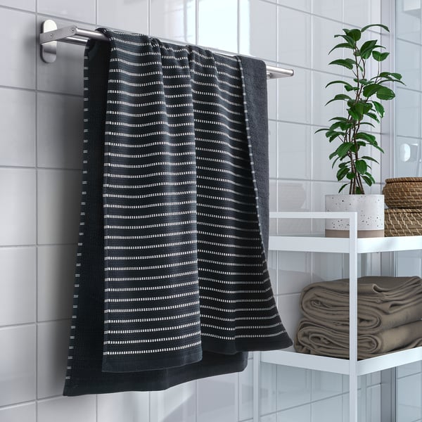 BROKGINST מגבת רחצה, שחור, 70x140 ס"מ