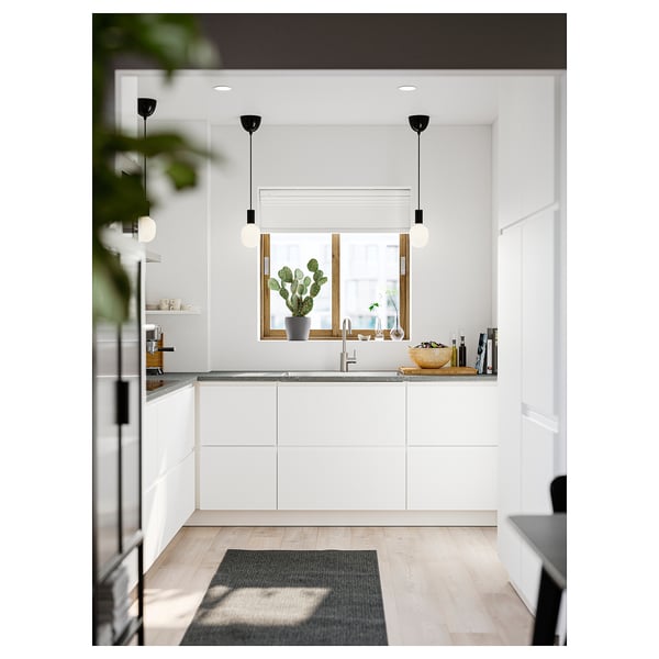 EKBACKEN משטח עבודה, אפור גוון טרצו/לבוד, ‎246x2.8 ס"מ‏