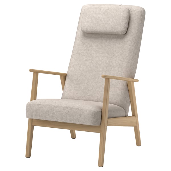 EKENÄSET כורסה גבוהה, גוון אלון/Kilanda בז' בהיר