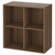 EKET ארון 4 תאים, חום גוון אגוז, 70x35x70 ס"מ