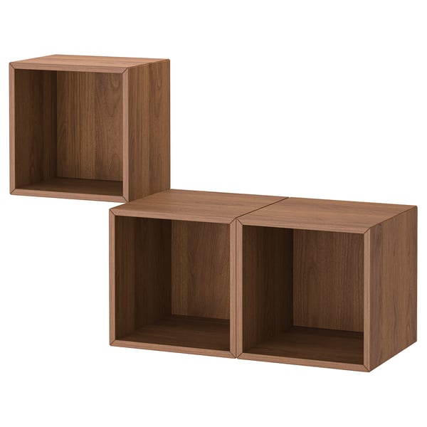 EKET קומבינציית ארון לקיר, חום גוון אגוז, 105x35x70 ס"מ