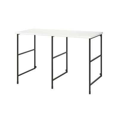 ENHET מערכת אחסון, שחור/לבן לבוד, ‎139x63.5x87.5 ס"מ‏
