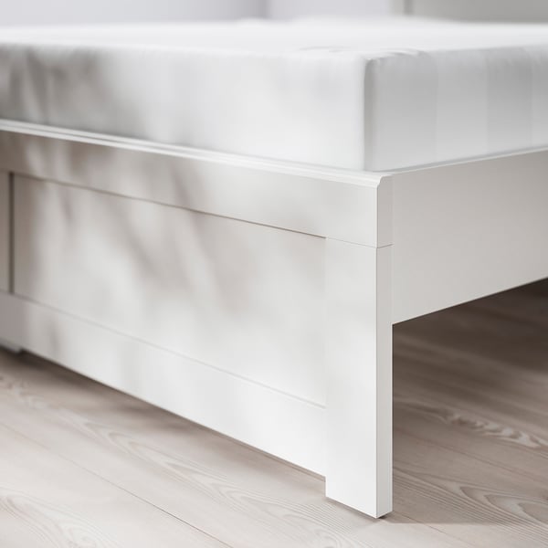 FÅGELFJÄLLET מסגרת מיטה, אוף-ווייט/Luröy, 140x200 ס"מ