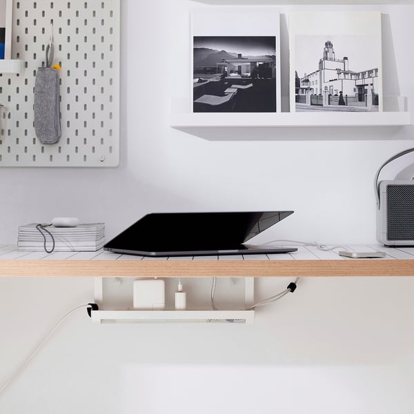 FÖRSÄSONG מגש לארגון כבלים, לבן, 38 ס"מ