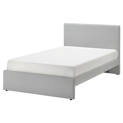 GLADSTAD מסגרת מיטה מרופדת, Kabusa אפור בהיר, 120x200 ס"מ