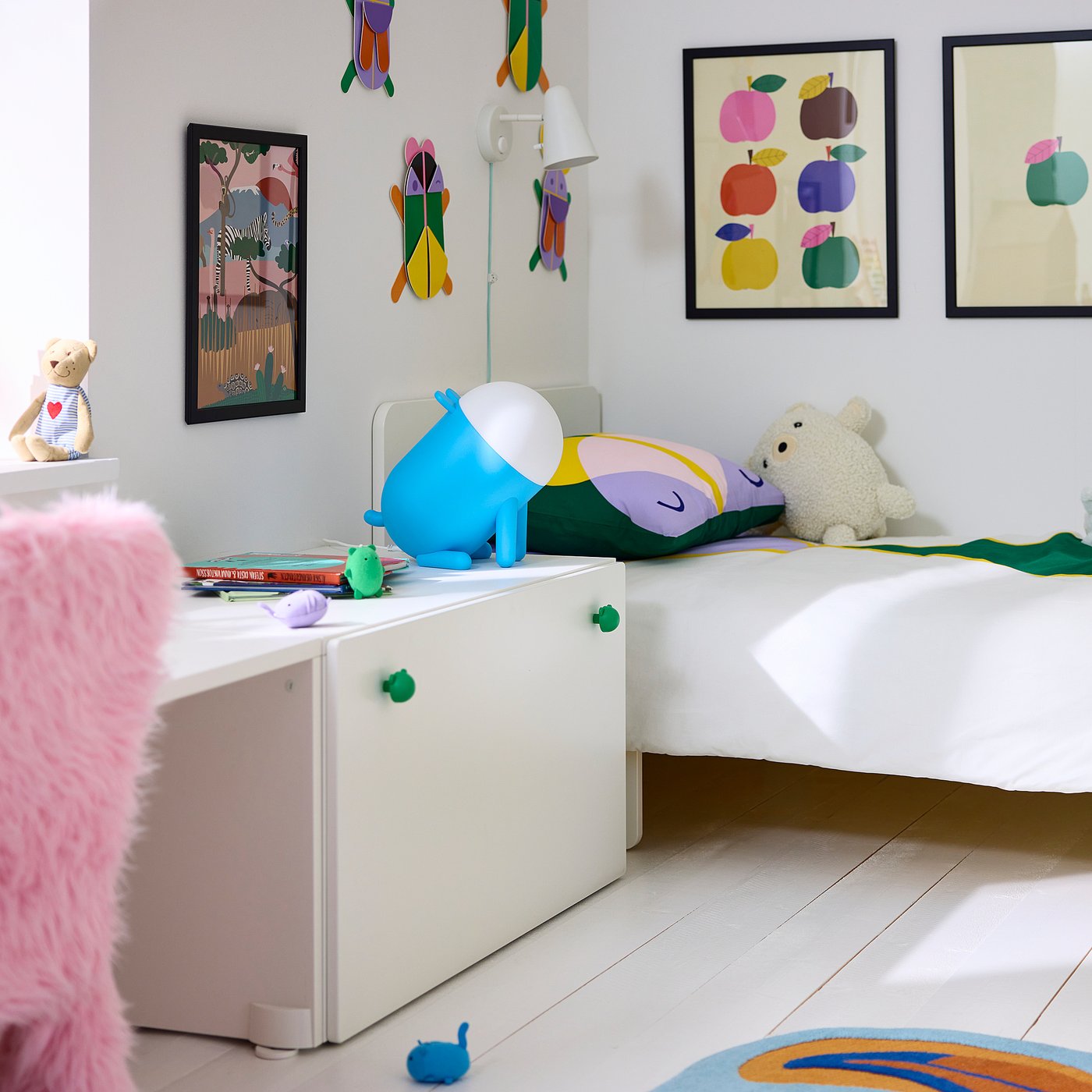 GREJSIMOJS מנורת שולחן LED, ניתן לעמעם/כלב כחול