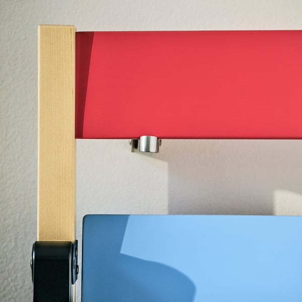 IKEA PS 2026 כיסא מתקפל, ליבנה כחול/שחור אדום