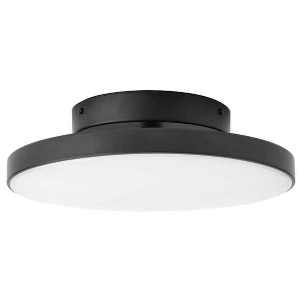 KABOMBA מנורת תקרה LED, מט/שחור, 36 ס"מ