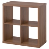 KALLAX יחידת מדפים, חום גוון אגוז, 77x77 ס"מ