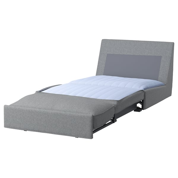 KIVIK ספת מיטה, מושב יחיד, Tibbleby בז'/אפור