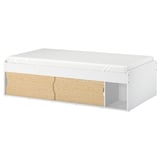 KLIPPUGGLA מסגרת מיטה עם אחסון, לבן, 90x200 ס"מ